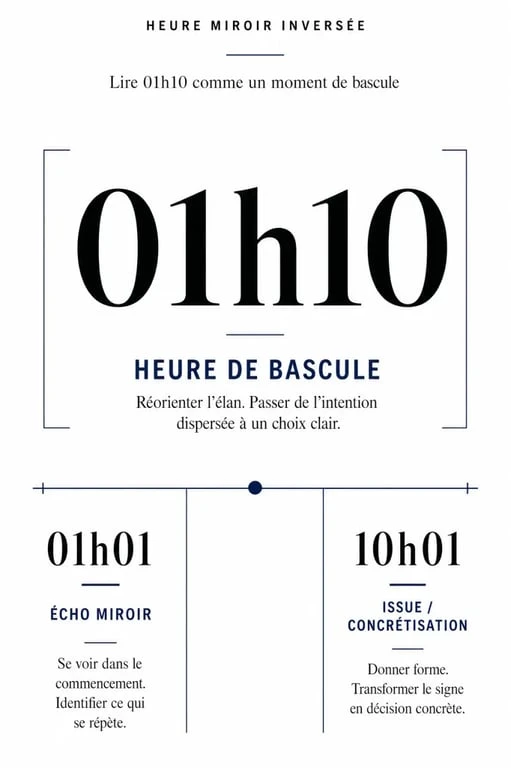 Signification 01h10 illustrée par une composition comparative entre 01h10, 01h01 et 10h01