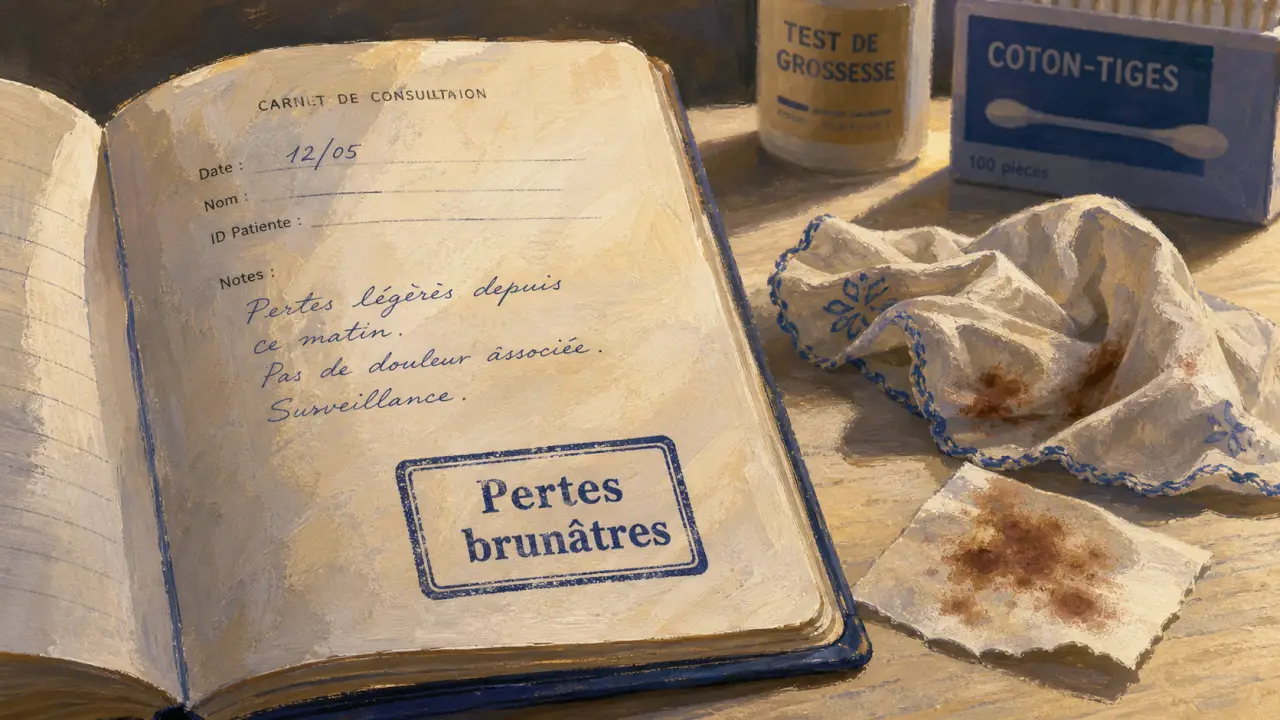 Pertes brunatre en grossesse : durée et signes d’alerte