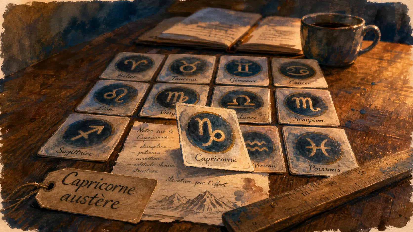Quelle est le signe astrologique le plus moche : carte Capricorne austère du zodiaque