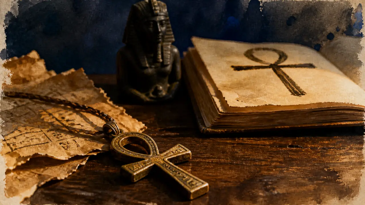 Croix ankh signification spirituelle : pendentif en laiton, vie éternelle