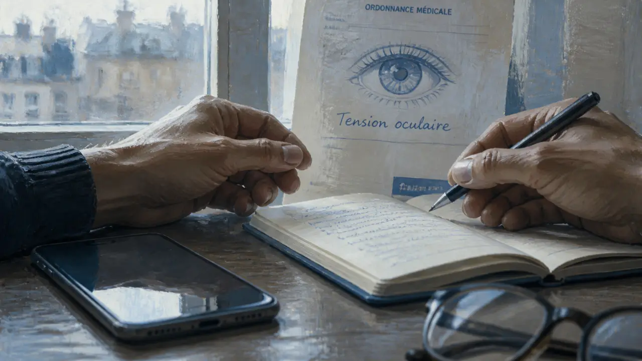 Stress et tension oculaire : mains et écran, signes de gêne