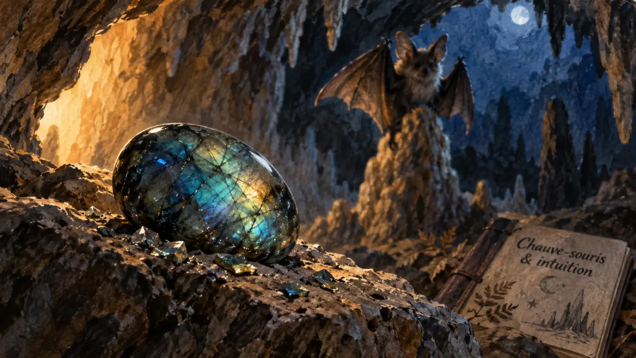 Chauve souris signification spirituelle : intuition dans une grotte sombre