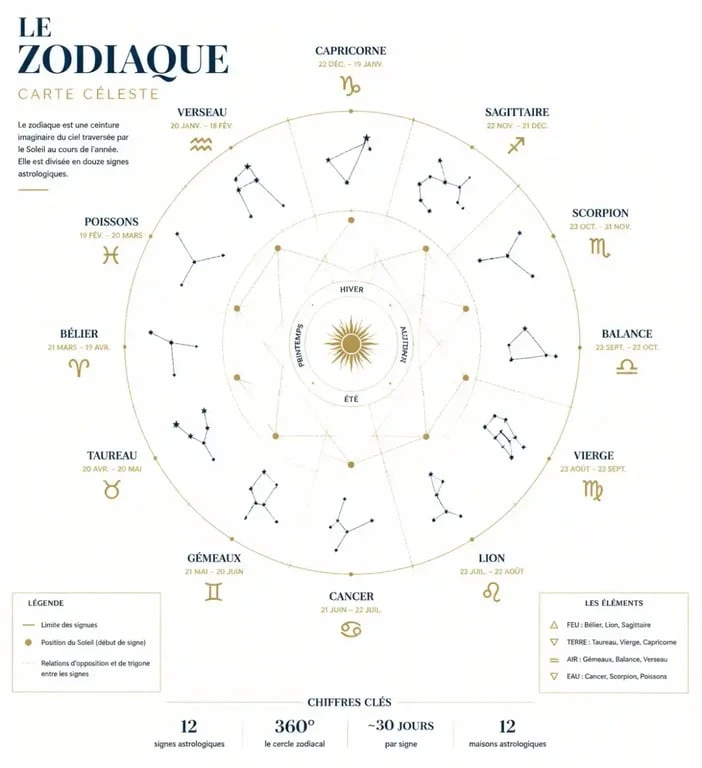 Représentation graphique des mouvements planétaires et du signe astro 2025