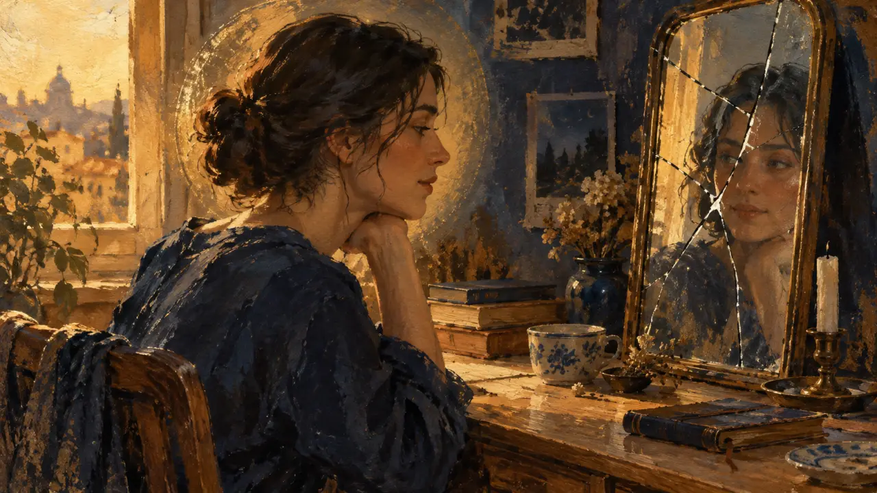 Avoir de l’aura : femme apaisée, reflet en halo