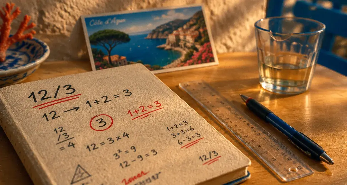 Chemin de vie 12 réduit au 3, carnet “12/3”