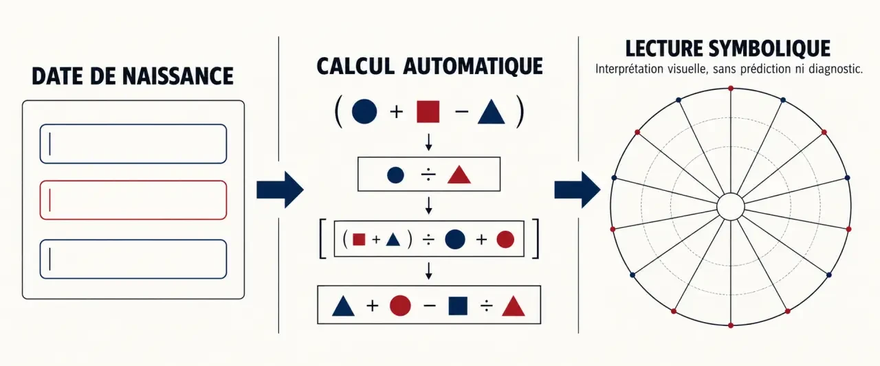 Logiciel de calcul référentiel de naissance gratuit : parcours de la date de naissance aux 14 maisons